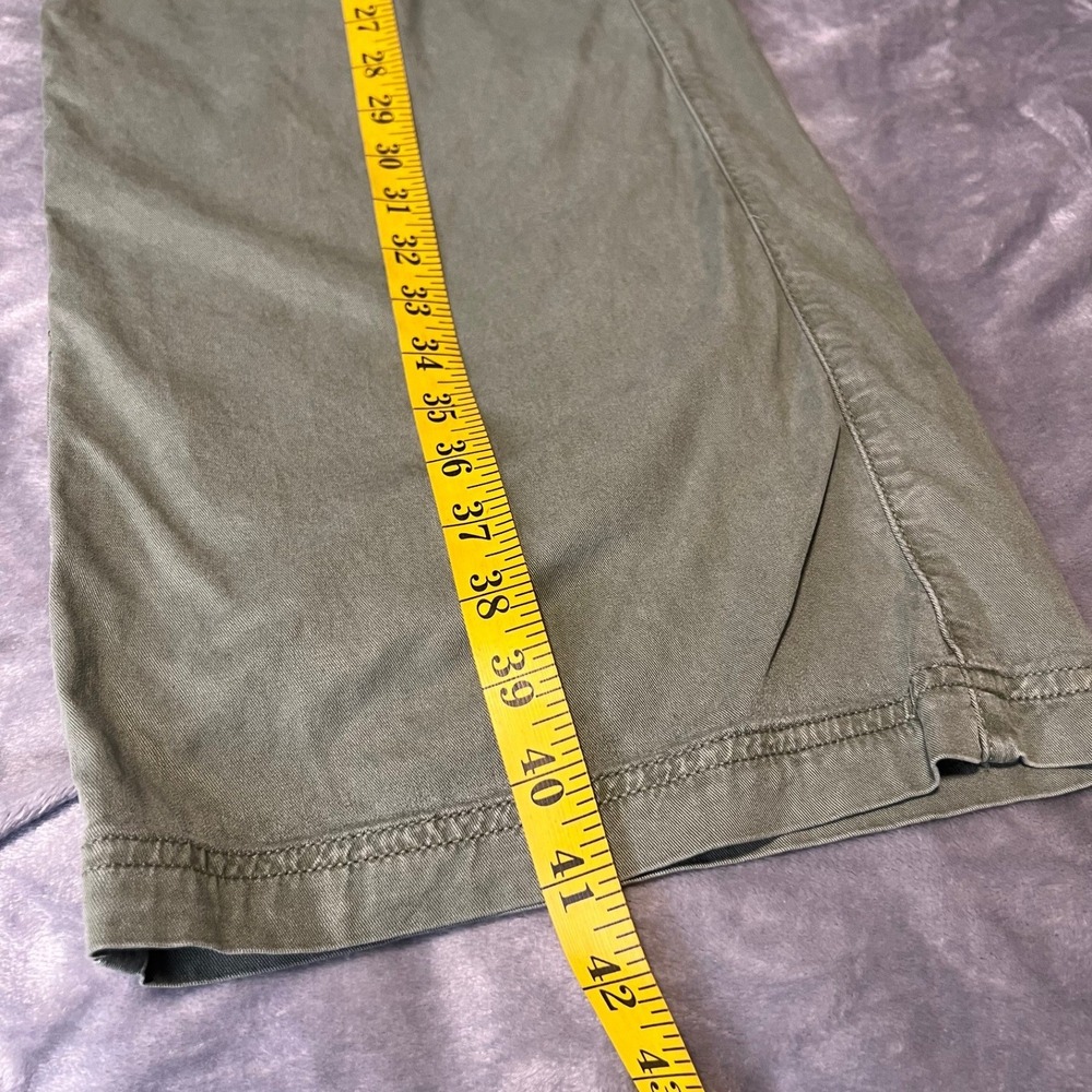 American Eagle Green Cargo Pants Womens 10 Regular Wide Leg Baggy Utility Y2K - Picture 6 of 9